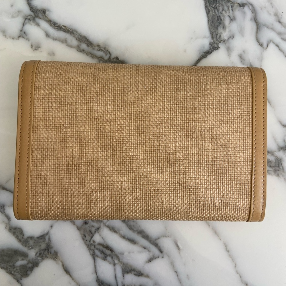 Saint Laurent UPTOWN CHAIN WALLET IN MICRO RAFFIA - Picture 2 of 5
